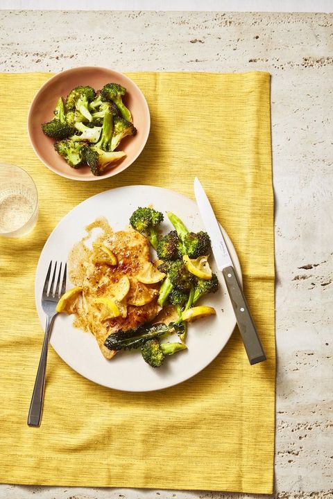 Kids Dinner Ideas- Pan-Fried Chicken With Lemony Roasted Broccoli kids dinner ideas pan fried chicken with lemony roasted broccoli